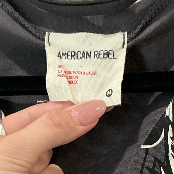 American Rebel Freedom Eagle Roses Hard Music The Soul of Life Tee - Picture 3 of 4